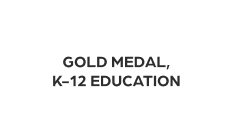 Gold Medal, K-12 Education award badge